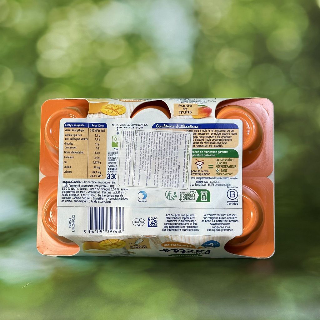 Sữa Chua Blédina Mini Lactés Vị Mangue (330g)