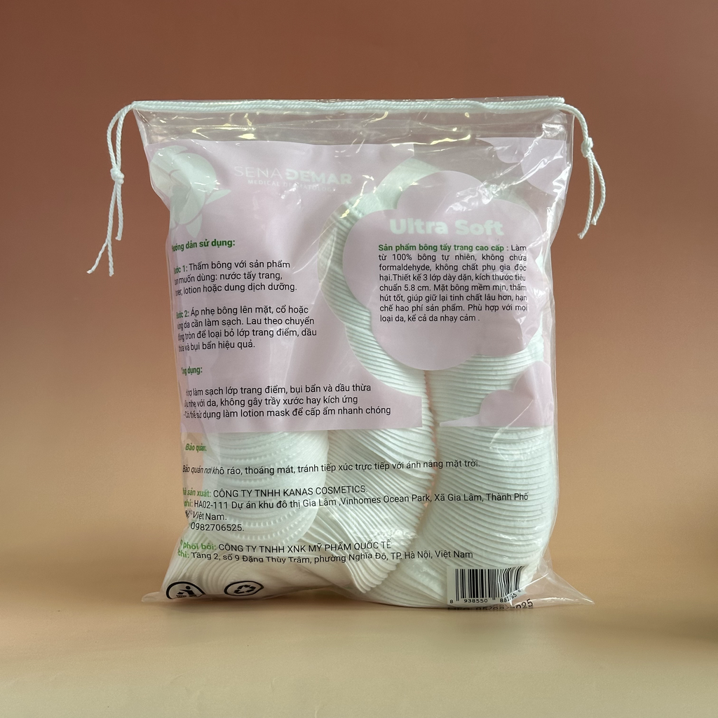 Bông Tẩy Trang Senademar (225 Miếng)