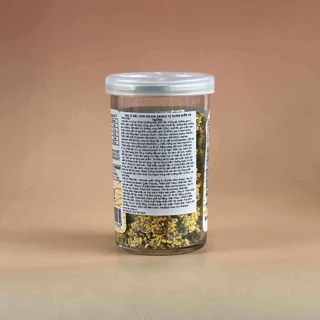 Gia Vị Rắc Cơm Nihon Kaisui Vị Rong Biển & Trứng (60g)
