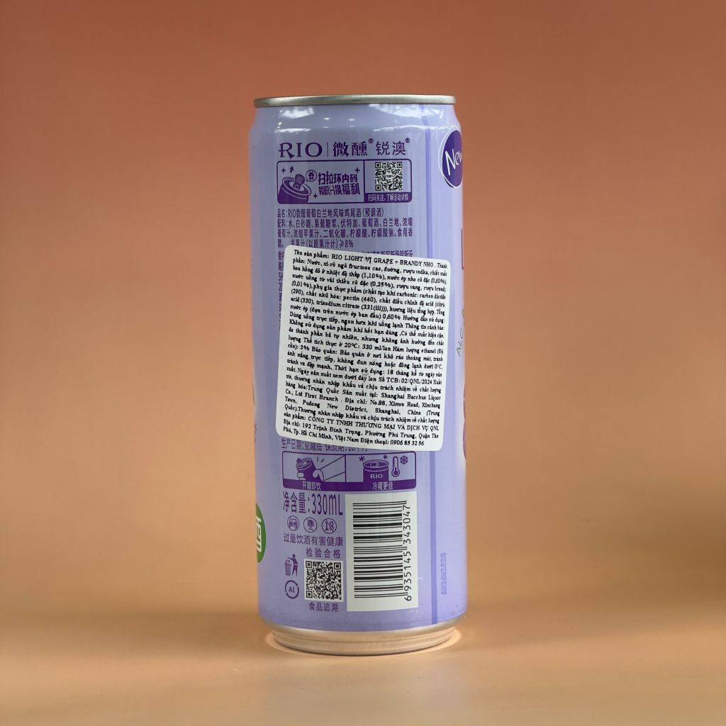 Cocktail RIO 3% Vị Nho (330ml)