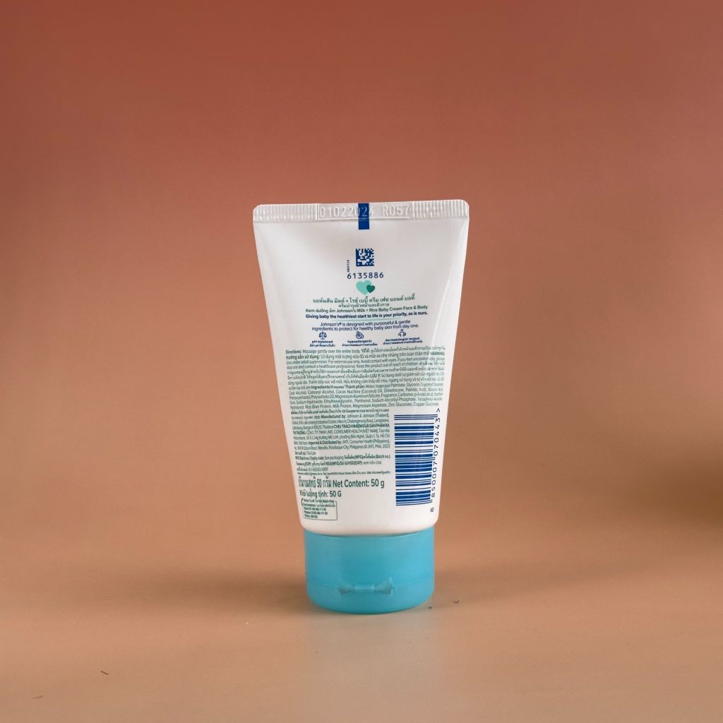 Kem Dưỡng Ẩm Chống Nẻ Johnson’s Baby Gạo (50g)