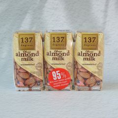 Sữa Hạt Hạnh Nhân Nguyên Chất Không Đường 137 Degrees (3 x 180ml)