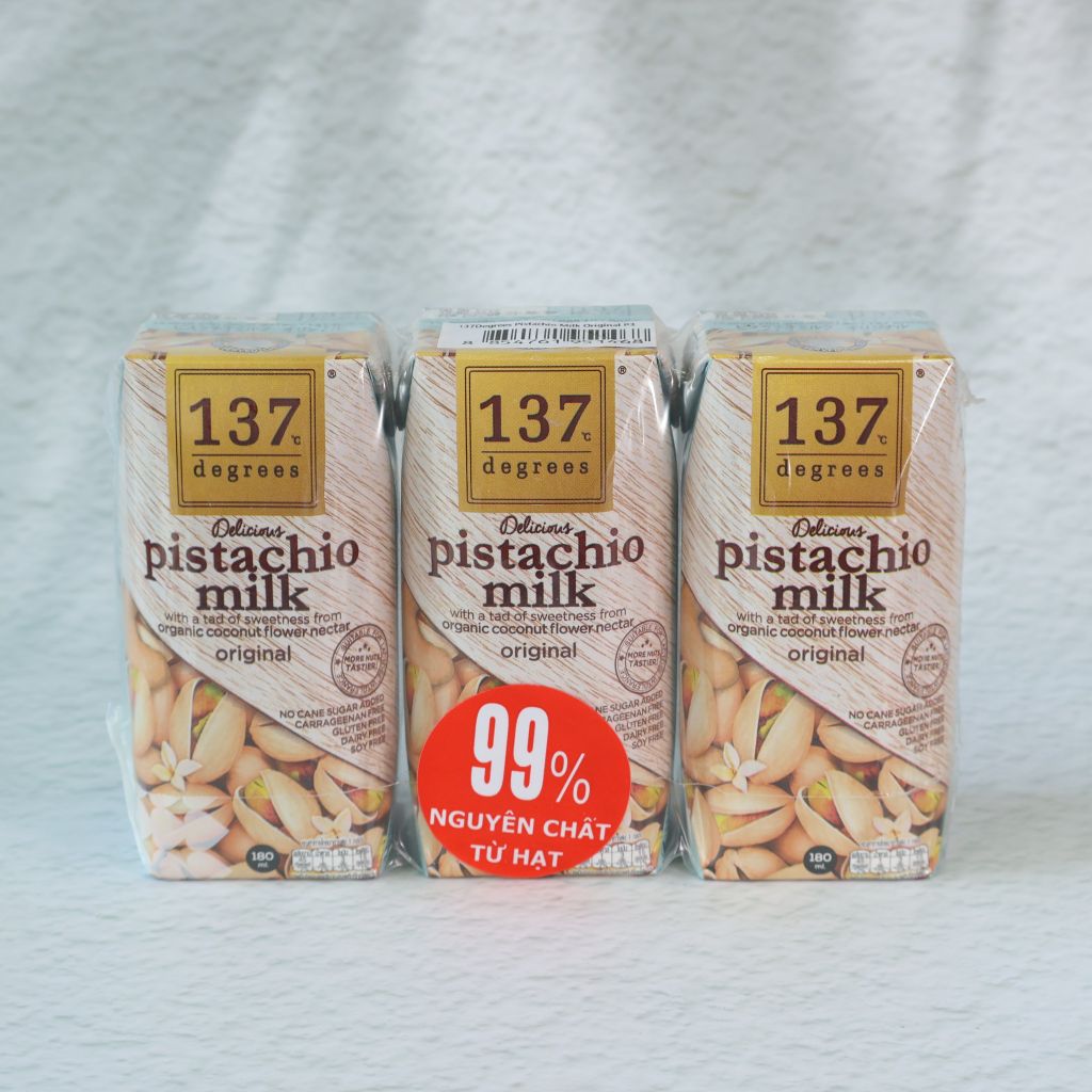 Sữa Hạt Dẻ Cười Nguyên Chất 137 Degrees (3 x 180ml)