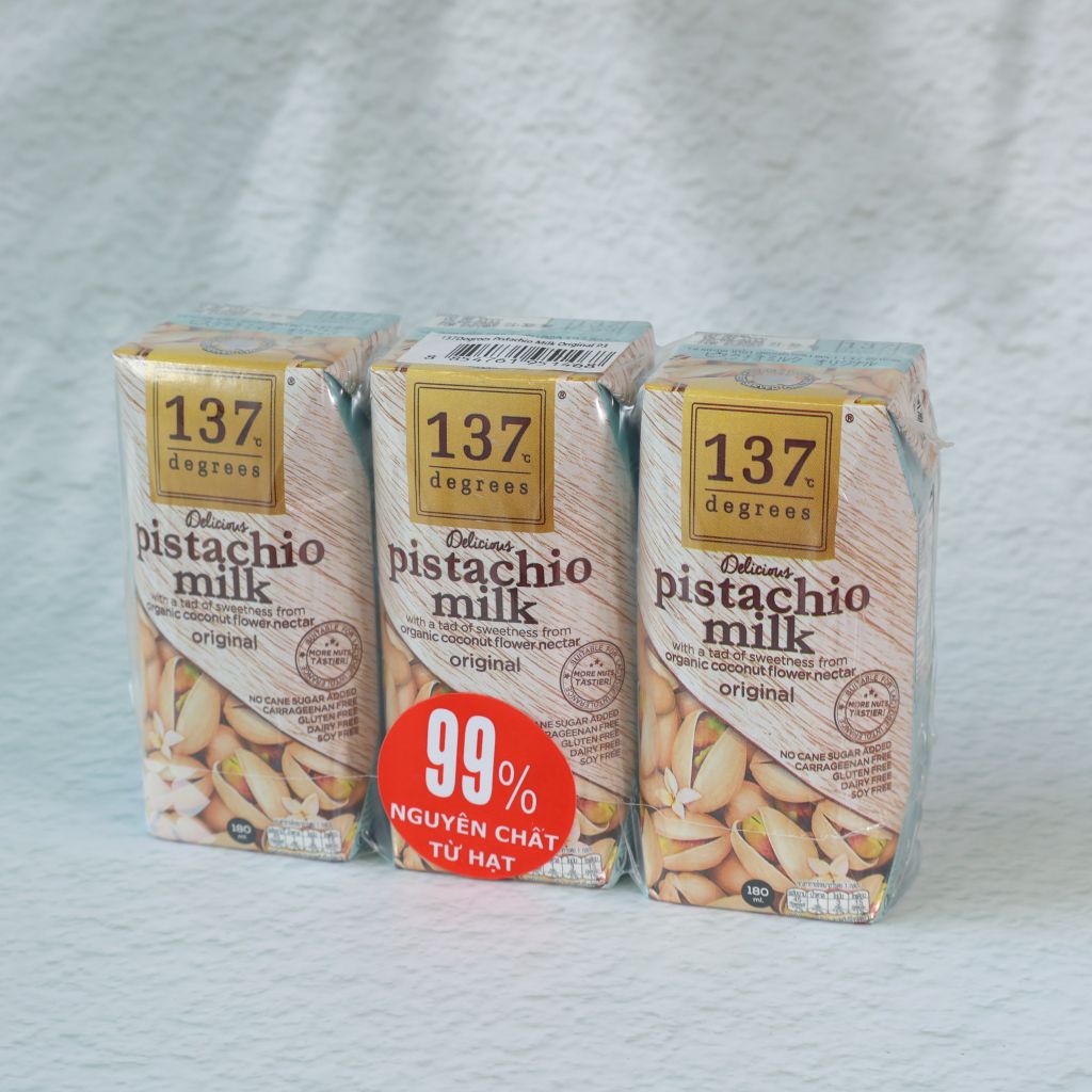 Sữa Hạt Dẻ Cười Nguyên Chất 137 Degrees (3 x 180ml)