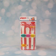 Set Muỗng Nĩa Tập Ăn PIGEON Cho Bé