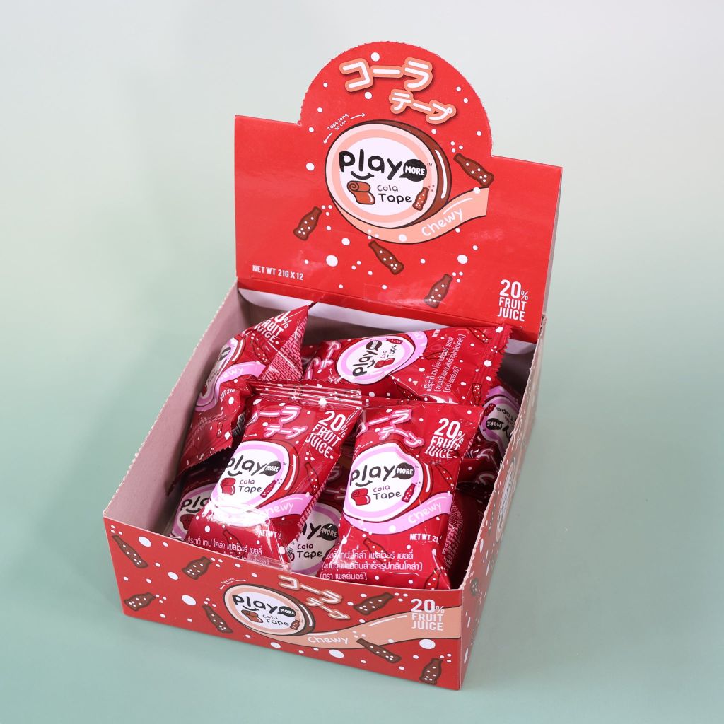 Kẹo Dẻo Cuộn Playmore Cola Tape (21g)