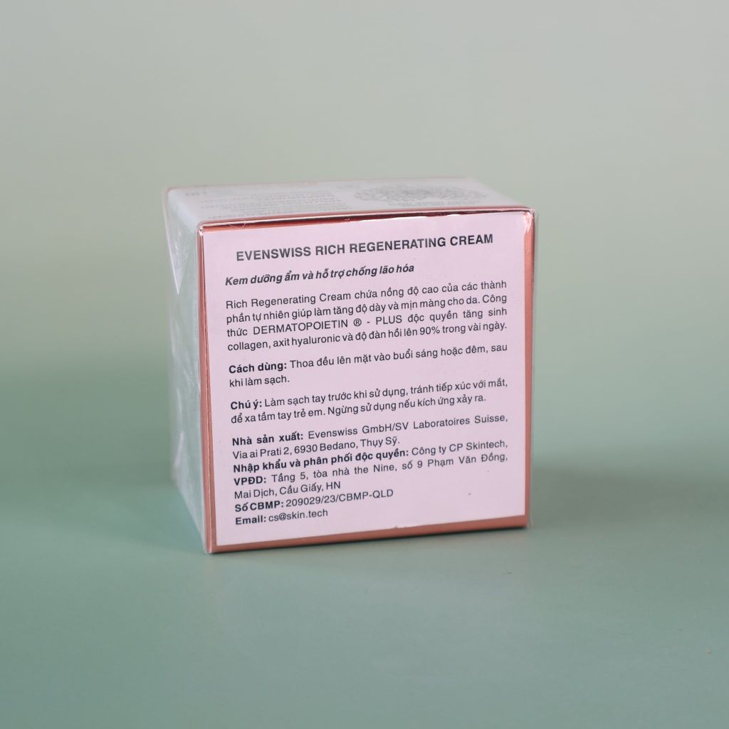 Kem Dưỡng Cấp Ẩm & Phục Hồi Da Evenswiss Rich Regenerating Cream (50ml – Hộp)