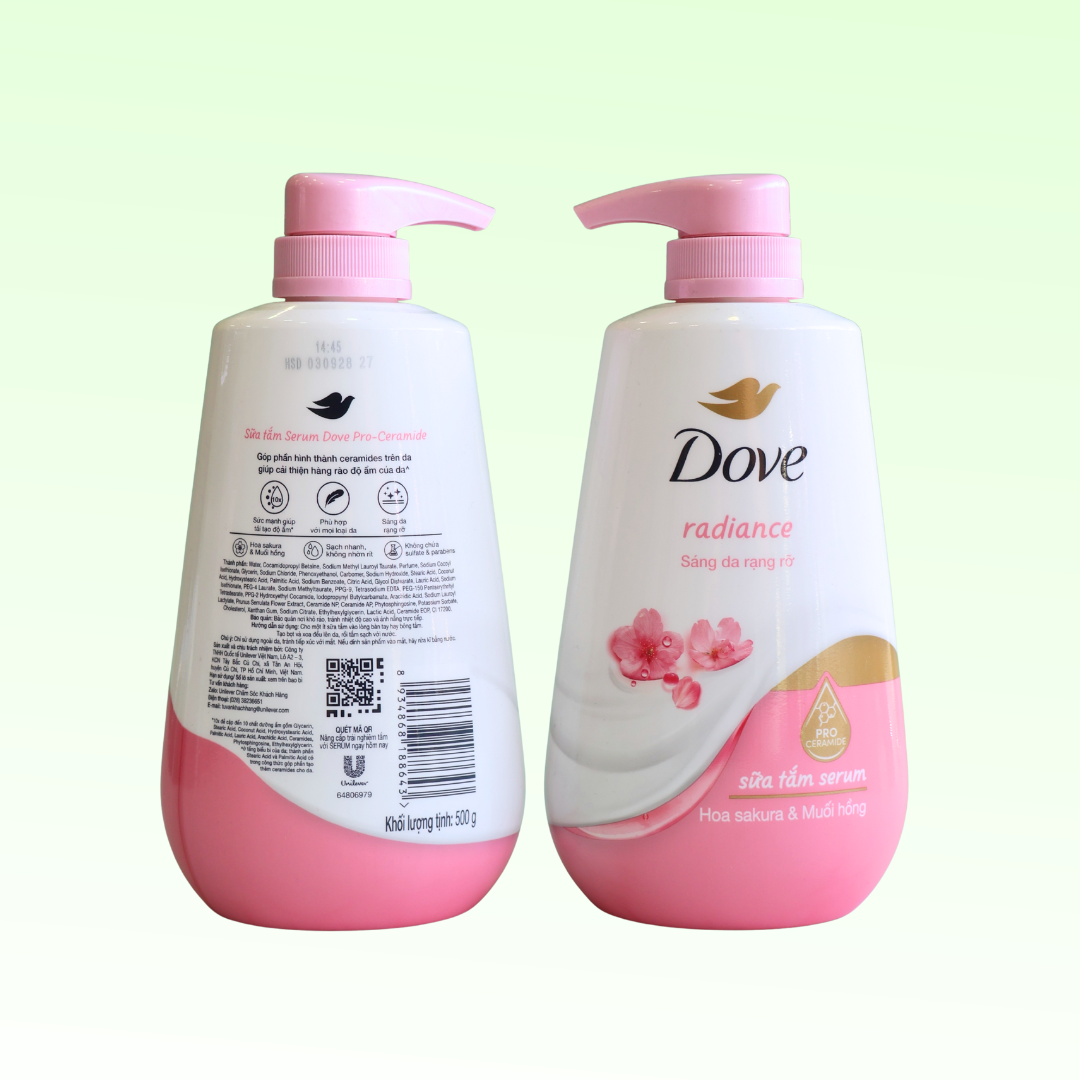 Sữa Tắm Dove Serum Với Pro-Ceramide Sáng Da Rạng Rỡ Chai 500G