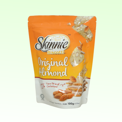 Bánh Skinnie Biscotti Original almond cam (100g)