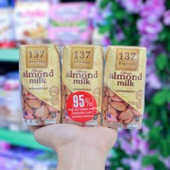 Sữa Hạt Hạnh Nhân Nguyên Chất Không Đường 137 Degrees (3 x 180ml)