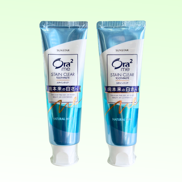 Kem Đánh Răng Ora2 me Stain Clear A2 Hương Bạc Hà Tự Nhiên (140g)