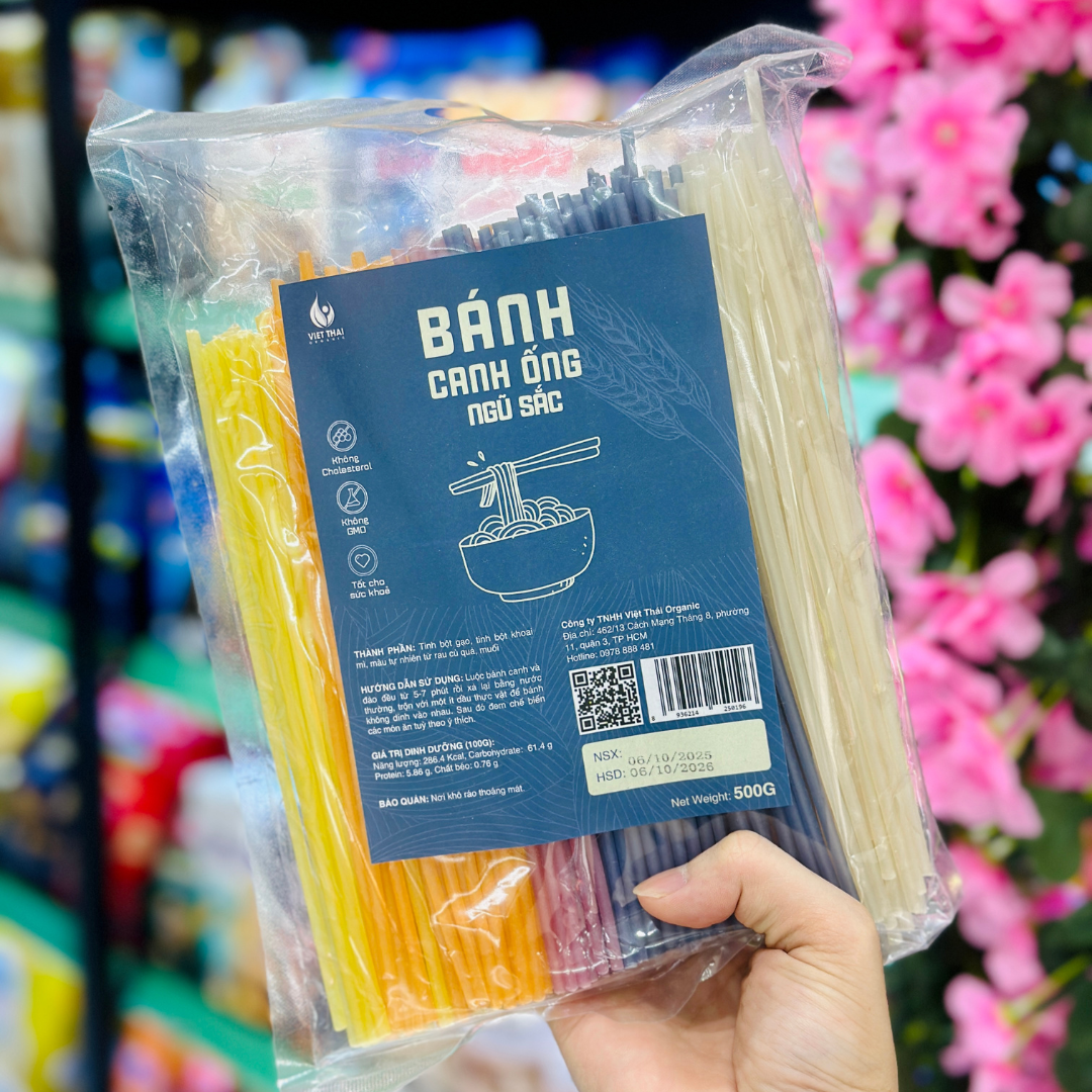 Bánh canh ống ngũ sắc VIỆT THÁI Organic (500g)