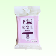 Khăn Ướt Bello Family Hương Dịu Nhẹ (20 Tờ)