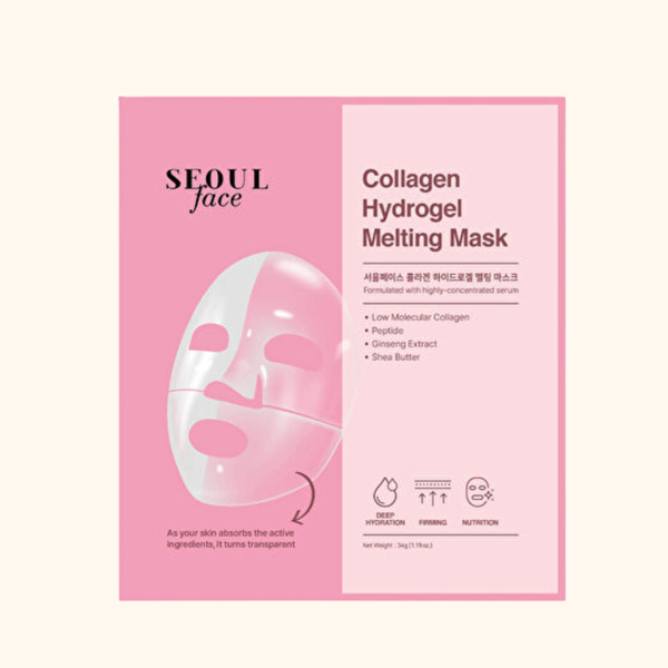 DERMAL - Mặt Nạ Seoul Face Collagen Hydrogel Melting Mask 34g – Cấp Ẩm, Hỗ Trợ Độ Đàn Hồi