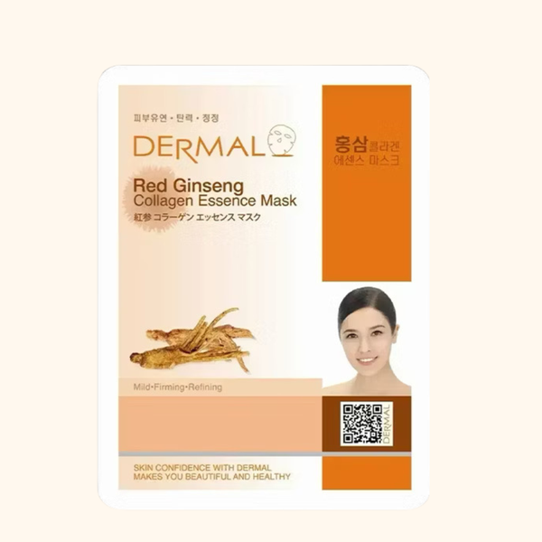 DERMAL - Mặt Nạ Red Ginseng Collagen Essence Mask – Cấp Ẩm, Hỗ Trợ Độ Đàn Hồi