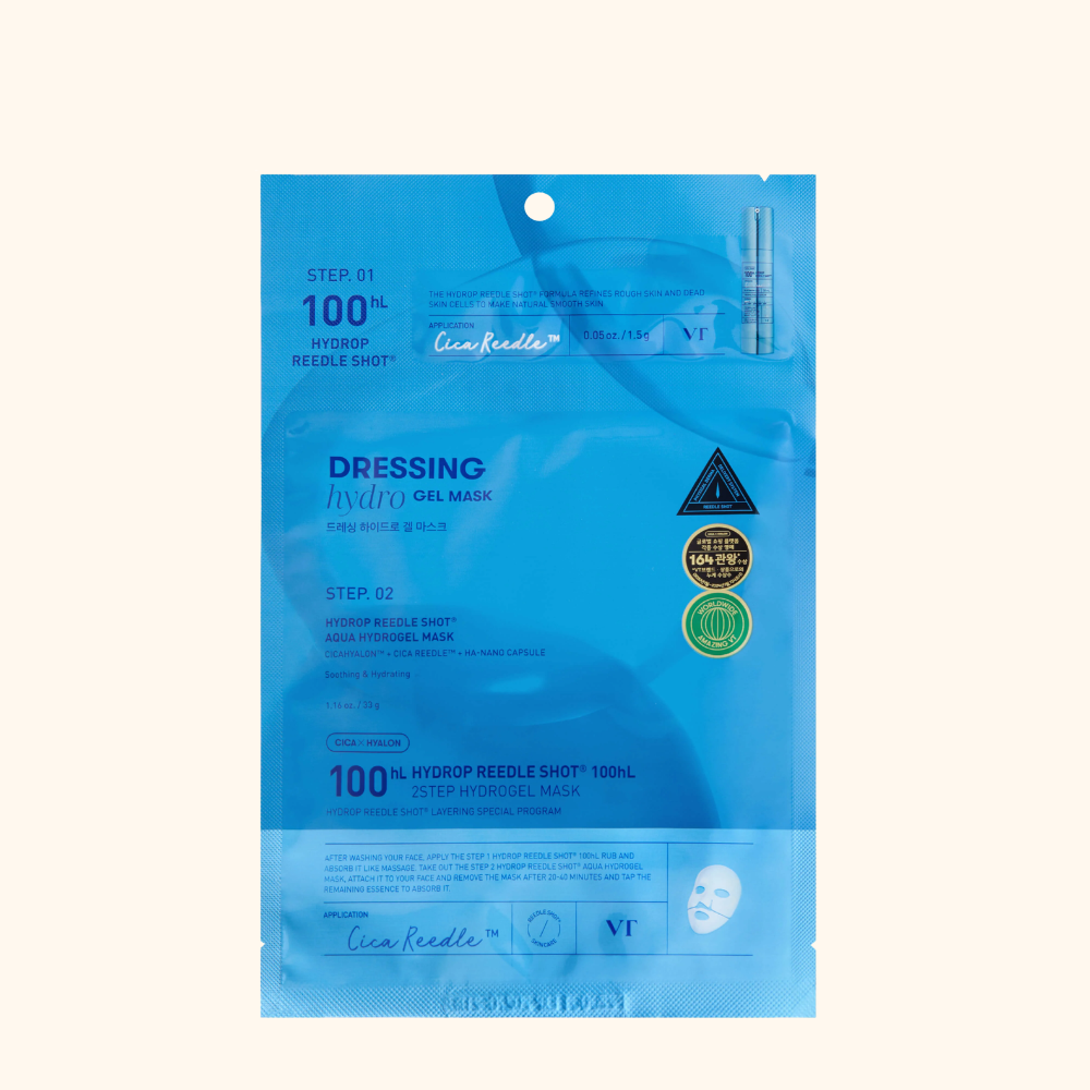  VT COSMETICS - Mặt Nạ Hydrop Reedle Shot 100Hl 2Step Hydrogel Mask – Chăm Sóc Da Hằng Ngày 