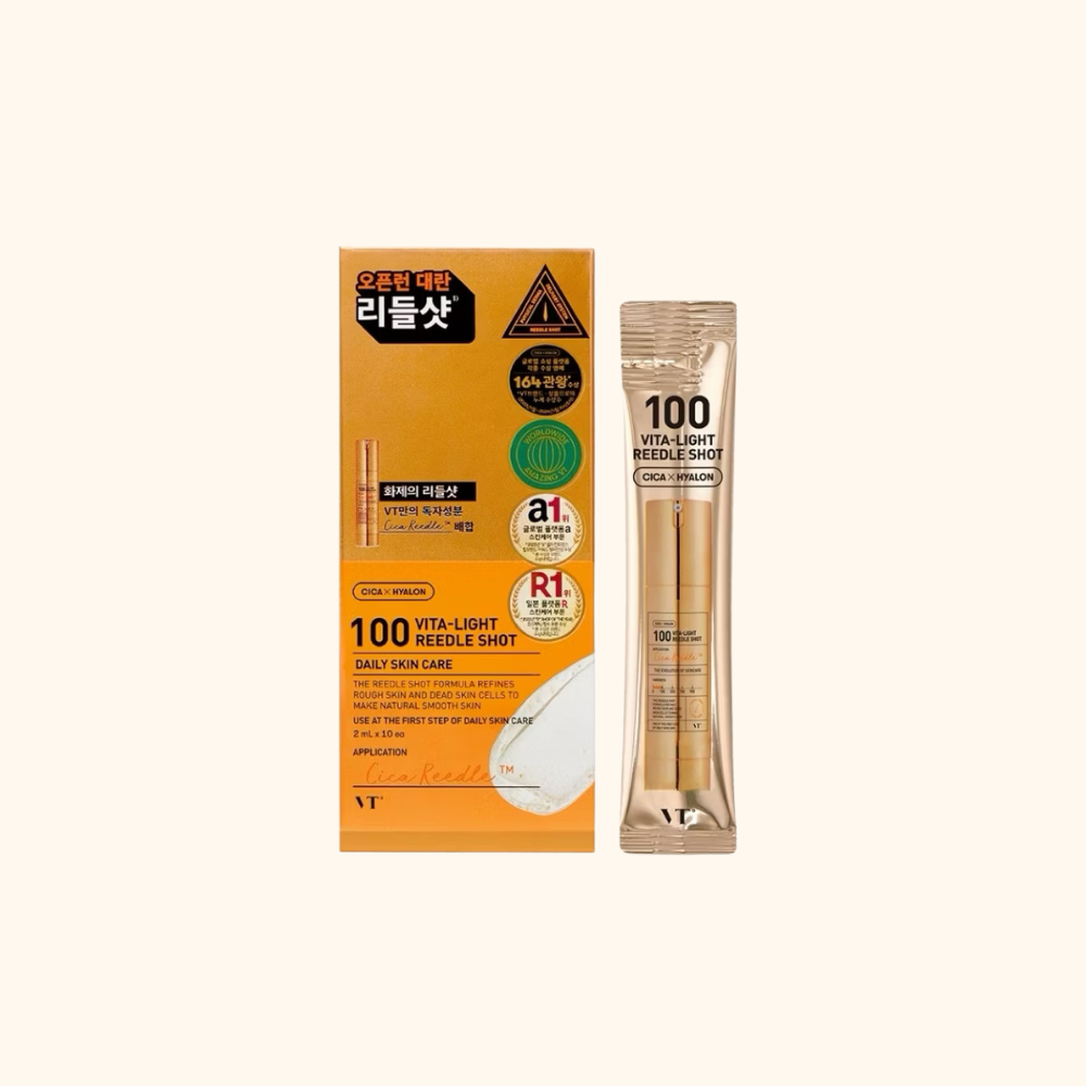 VT COSMETICS - Sản Phẩm Chăm Sóc Da 100 Vita-Light Reedle Shot Stick Pouch (2ml*10Ea) – Chăm Sóc Da Hằng Ngày 