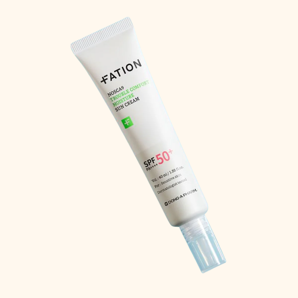 FATION - Kem Chống Nắng Nosca9 Trouble Comfort Moisture Sun Cream 40ml – Bảo Vệ Da, Duy Trì Độ Ẩm