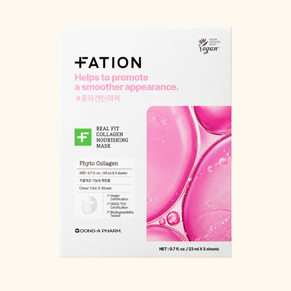 FATION - Bộ 5 Mặt Nạ Real Fit Collagen Firming Mask 23g – Cấp Ẩm, Hỗ Trợ Độ Đàn Hồi