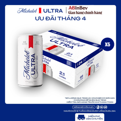 Nồng Độ Cồn 4.2% - Combo 5 Thùng 24 Lon Bia Michelob ULTRA Chính Hãng (250ml/ lon)