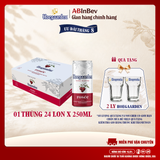 Bia Hoegaarden Rosée Thùng 24 Lon 250ml Chính Hãng