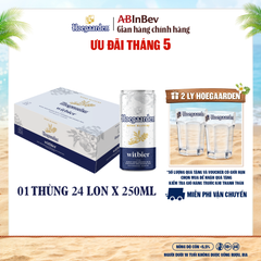 Bia Hoegaarden White Thùng 24 Lon 250ml Chính Hãng Mới