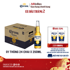 Bia Corona Extra Thùng 24 Chai 250ml Chính Hãng