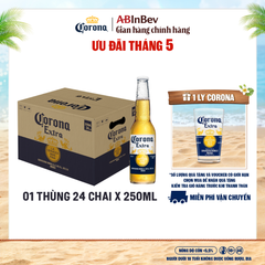 Bia Corona Extra Thùng 24 Chai 250ml Chính Hãng