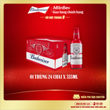 Bia Budweiser Thùng 24 Chai Aluminum 355ml Chính Hãng