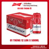 Bia Budweiser Thùng 12 Lon 500ml