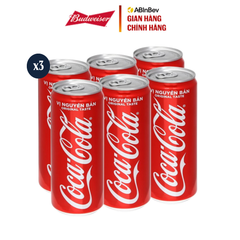 [Grocery Gift] Nước ngọt Coca 03 lốc 6 lon 320ml