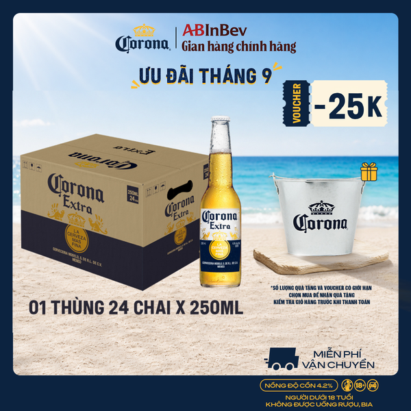 Bia Corona Extra Thùng 24 Chai 250ml Chính Hãng