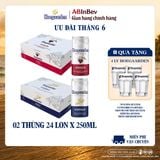 Thùng 24 Lon Bia Hoegaarden white bỉ thùng 24 lon (250ml/lon) và Thùng 24 Lon Bia Hoegaarden Rosée (250ml/lon)