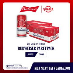 Bia Budweiser PartyPack Combo 2 Thùng 15 Lon 250ml Chính Hãng