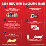 Combo 4 Thùng 24 Lon Bia Budweiser Sleek Can Chính Hãng (330ml/ lon)