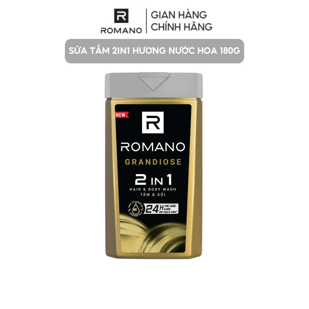 [QUÀ TẶNG KHÔNG BÁN] TẮM GỘI 2IN1 ROMANO HƯƠNG GRANDIOSE 180G