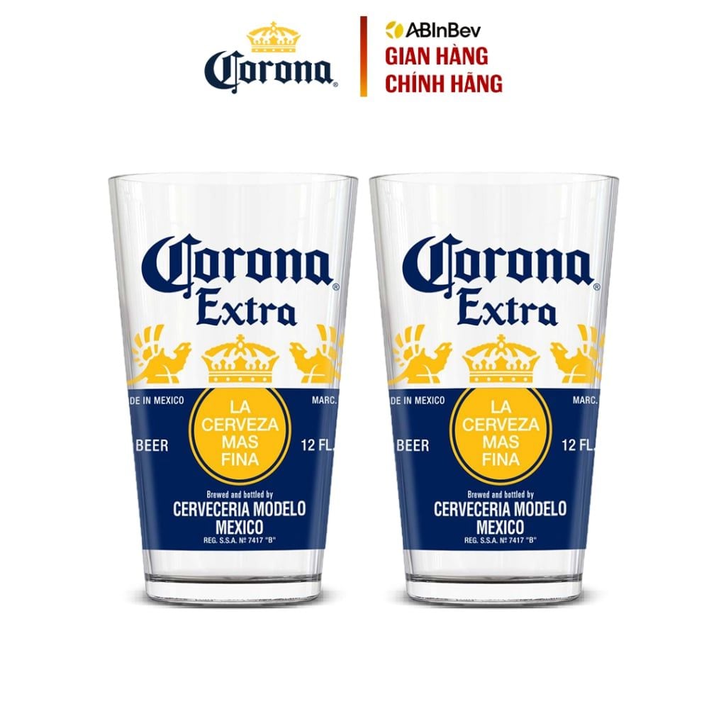 [QUÀ TẶNG KHÔNG BÁN] Combo 2 Ly Thủy Tinh Corona 320ml
