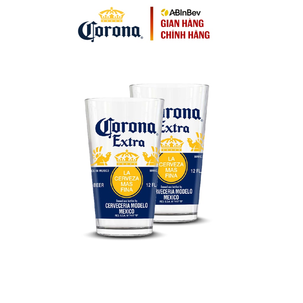 [QUÀ TẶNG KHÔNG BÁN] Combo 2 Ly Thủy Tinh Corona 320ml