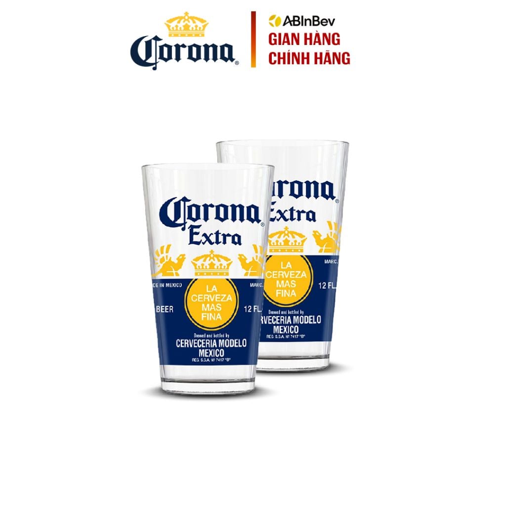 [QUÀ TẶNG KHÔNG BÁN] Combo 2 Ly Thủy Tinh Corona 320ml