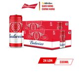 Combo 2 Thùng 24 Lon Bia Budweiser Sleek Can Chính Hãng (330ml/ lon)