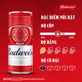 Combo 4 Thùng 24 Lon Bia Budweiser Sleek Can Chính Hãng (330ml/ lon)