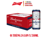 Thùng 24 Lon Bia Budweiser Không Độ Cồn (330ml/ lon)