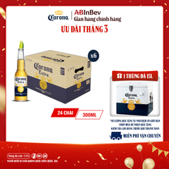 Combo 6 Thùng Bia Corona Extra Nhập Khẩu Thùng 24 Chai (300ml/chai)