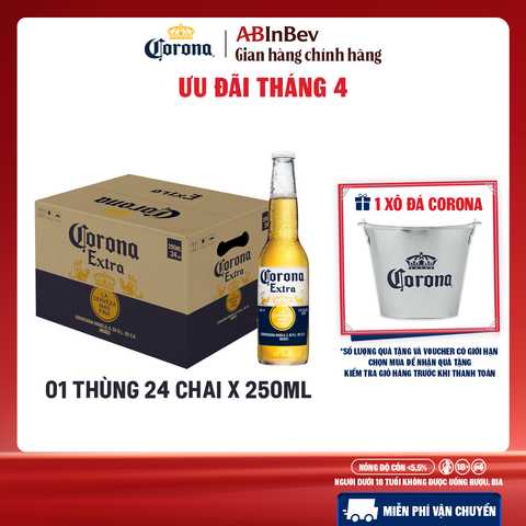 Bia Corona Extra Thùng 24 Chai 250ml Chính Hãng