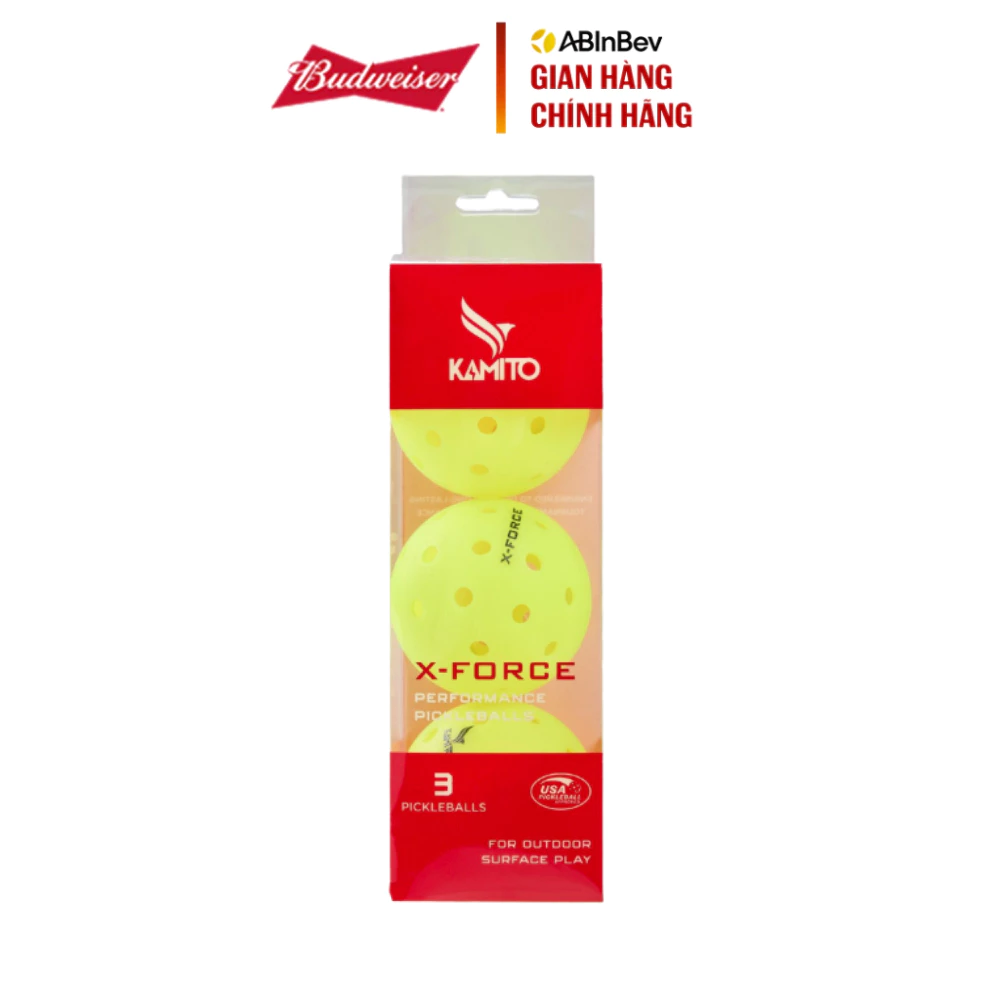 [Grocer Gift-QUÀ TẶNG KHÔNG BÁN] Bóng Thi Đấu Pickleball Kamito X-Force (hộp 3 quả)