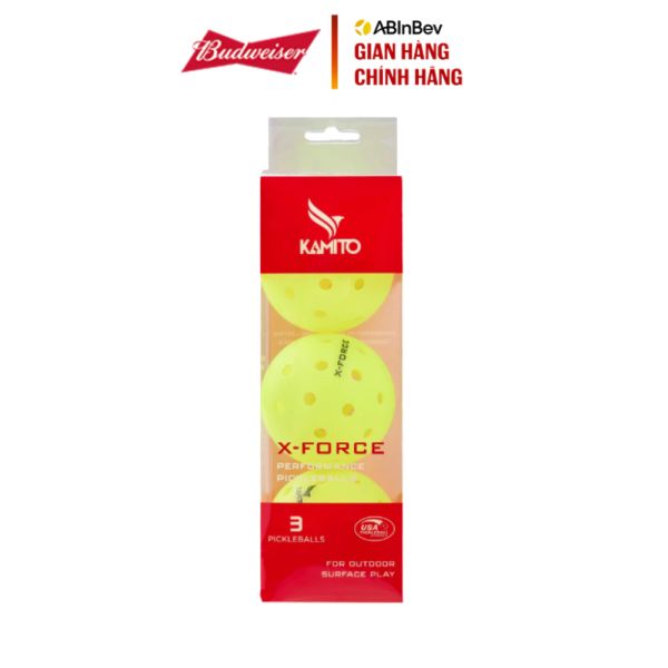 [Grocer Gift-QUÀ TẶNG KHÔNG BÁN] Bóng Thi Đấu Pickleball Kamito X-Force (hộp 3 quả)