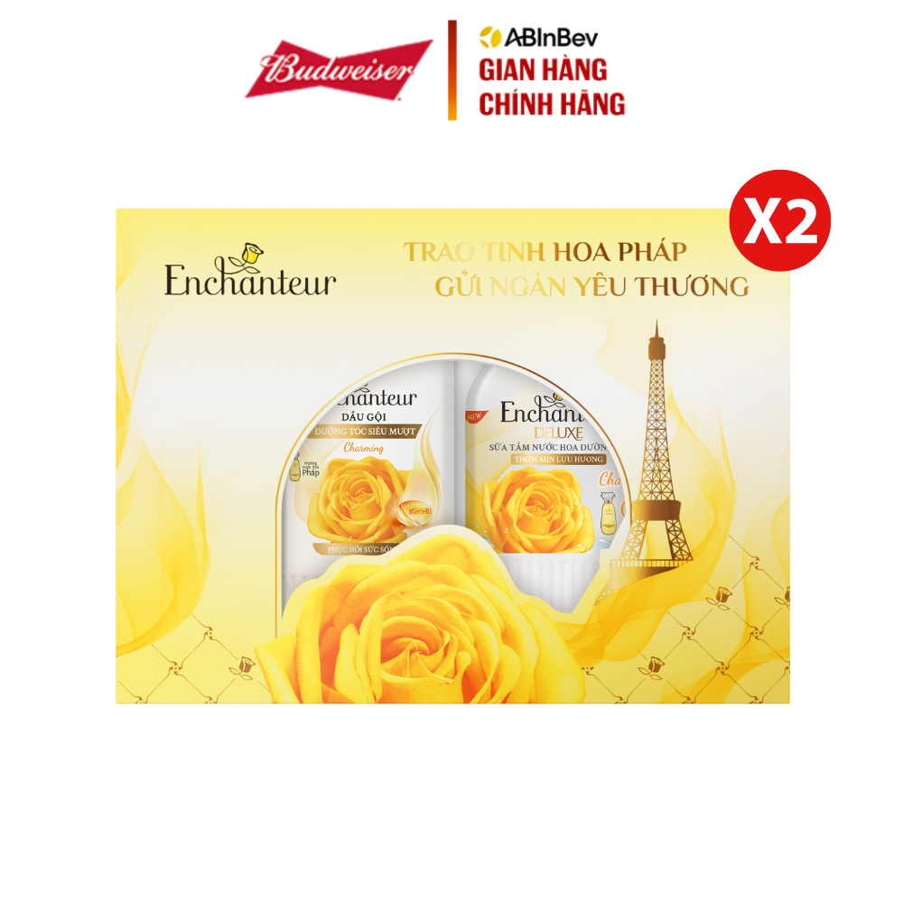 [QUÀ TẶNG KHÔNG BÁN][Grocery Gift] Combo 2 Hộp Quà Tắm Gội cao cấp Enchanteur 180G