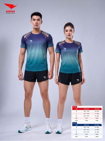 Bộ Quần Áo Chạy Bộ Nam Nữ Hiwing TK726-01 Chính Hãng — Thoáng Khí, Nhẹ Êm, Bứt Phá Tốc Độ