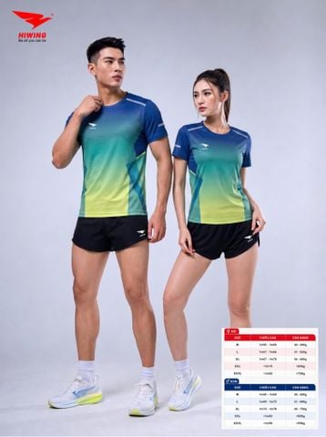 Bộ Quần Áo Chạy Bộ Nam Nữ Hiwing TK726-04 Chính Hãng — Thoáng Khí, Nhẹ Êm, Bứt Phá Tốc Độ