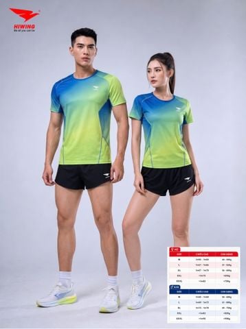 Bộ Quần Áo Chạy Bộ Nam Nữ Hiwing TK726-07 Chính Hãng — Thoáng Khí, Nhẹ Êm, Bứt Phá Tốc Độ
